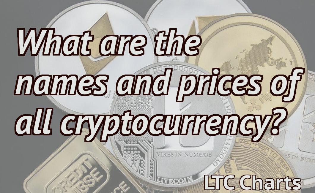 What are the names and prices of all cryptocurrency?