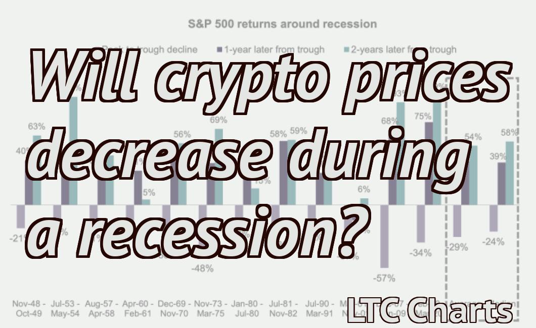 Will crypto prices decrease during a recession?