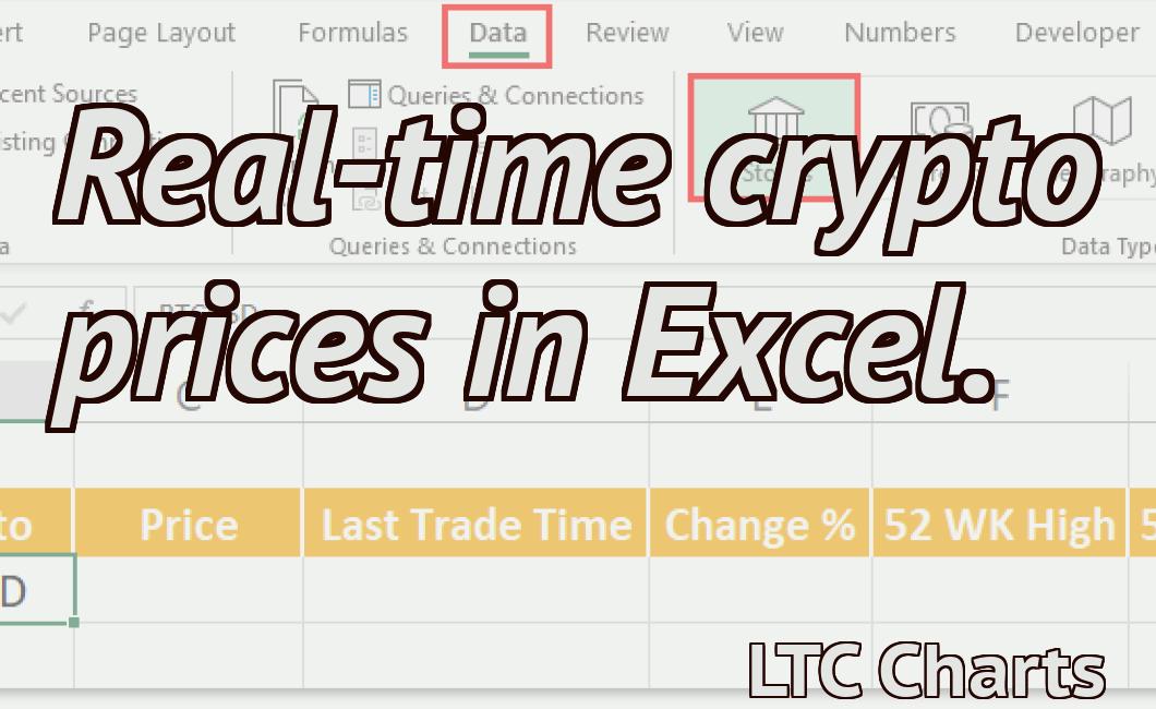 Real-time crypto prices in Excel.