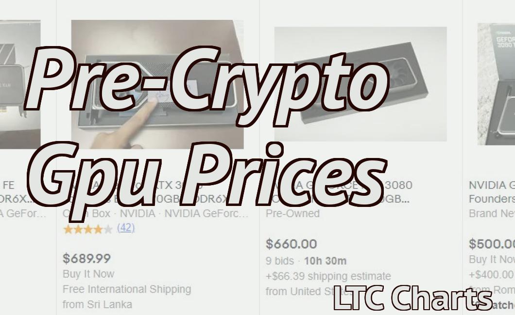 Pre-Crypto Gpu Prices