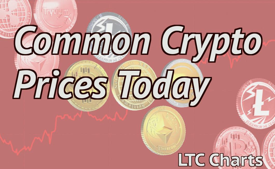 Common Crypto Prices Today