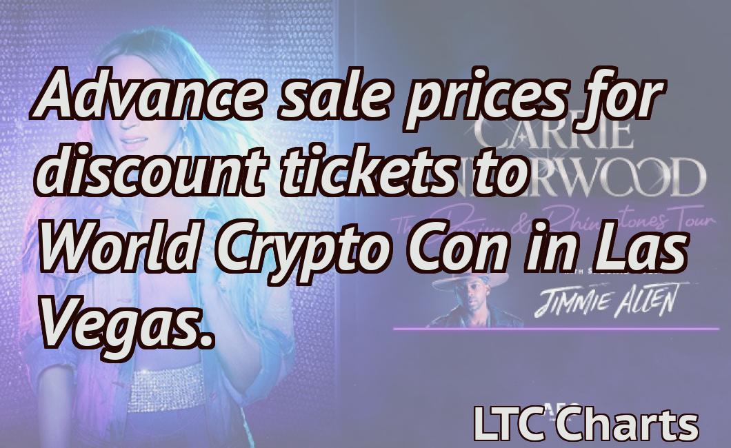 Advance sale prices for discount tickets to World Crypto Con in Las Vegas.