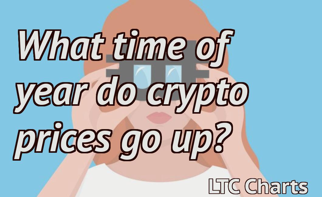 What time of year do crypto prices go up?