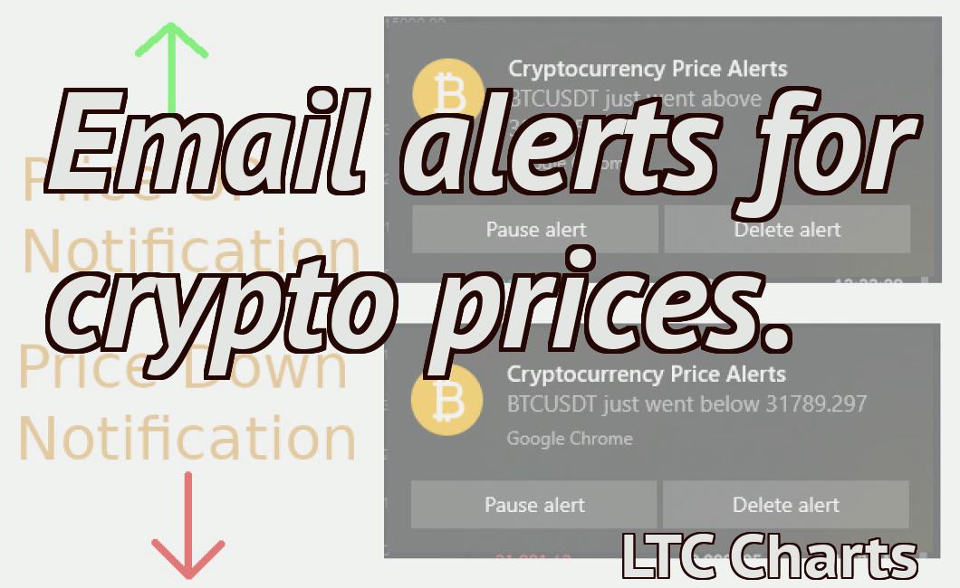 Email alerts for crypto prices.
