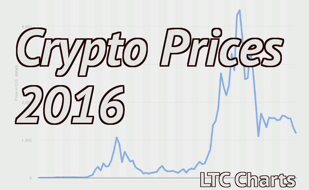 Crypto Prices 2016