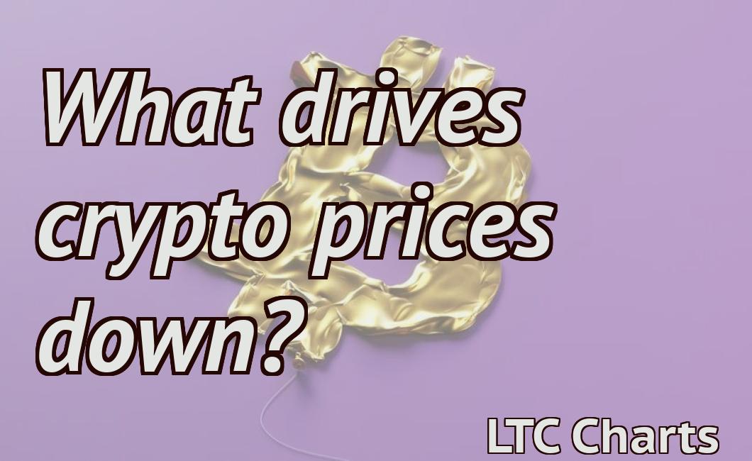 What drives crypto prices down?