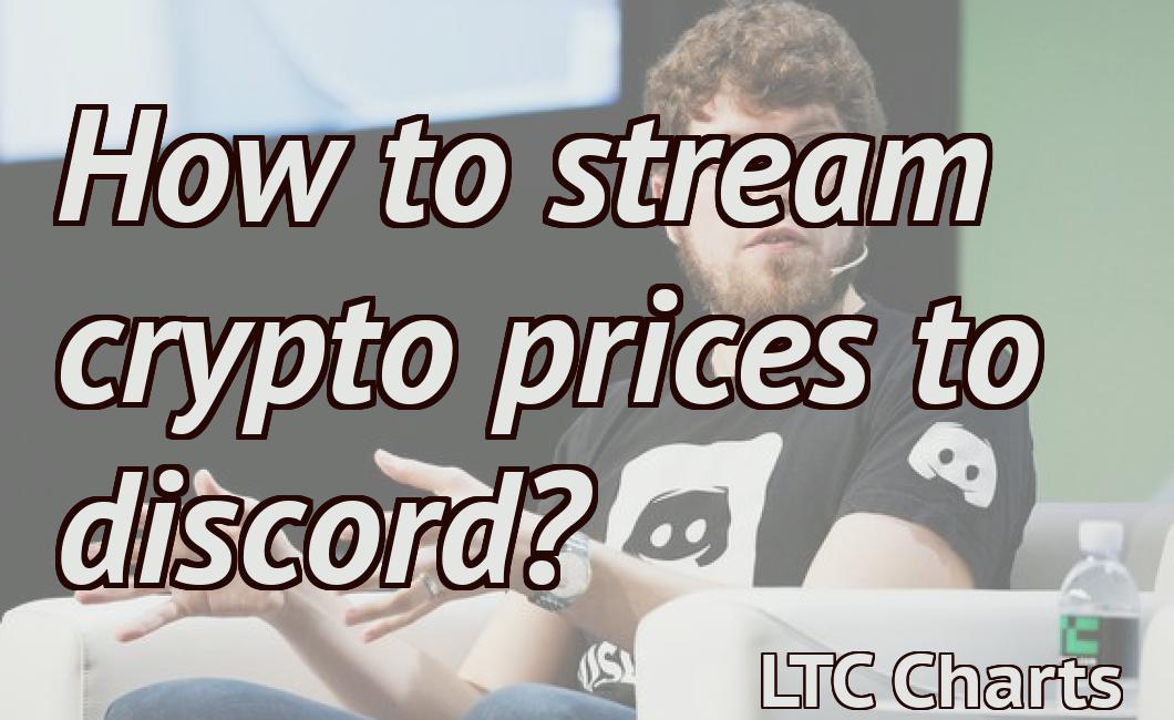 How to stream crypto prices to discord?