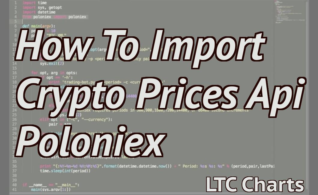 How To Import Crypto Prices Api Poloniex