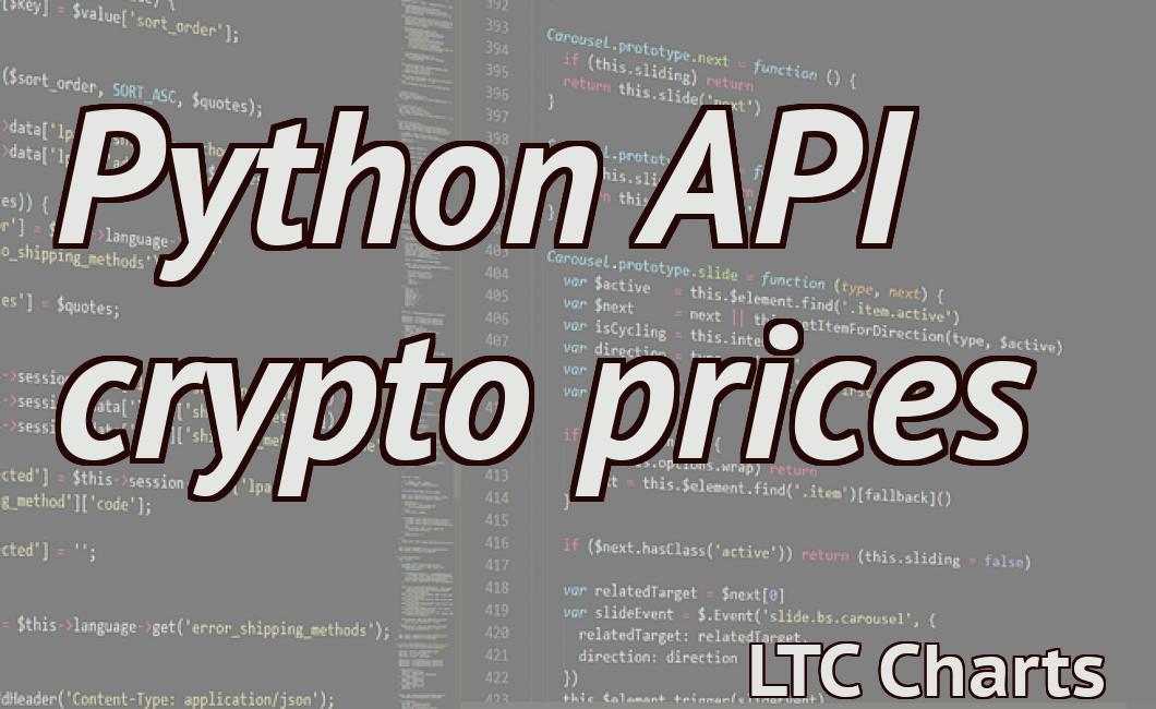 Python API crypto prices