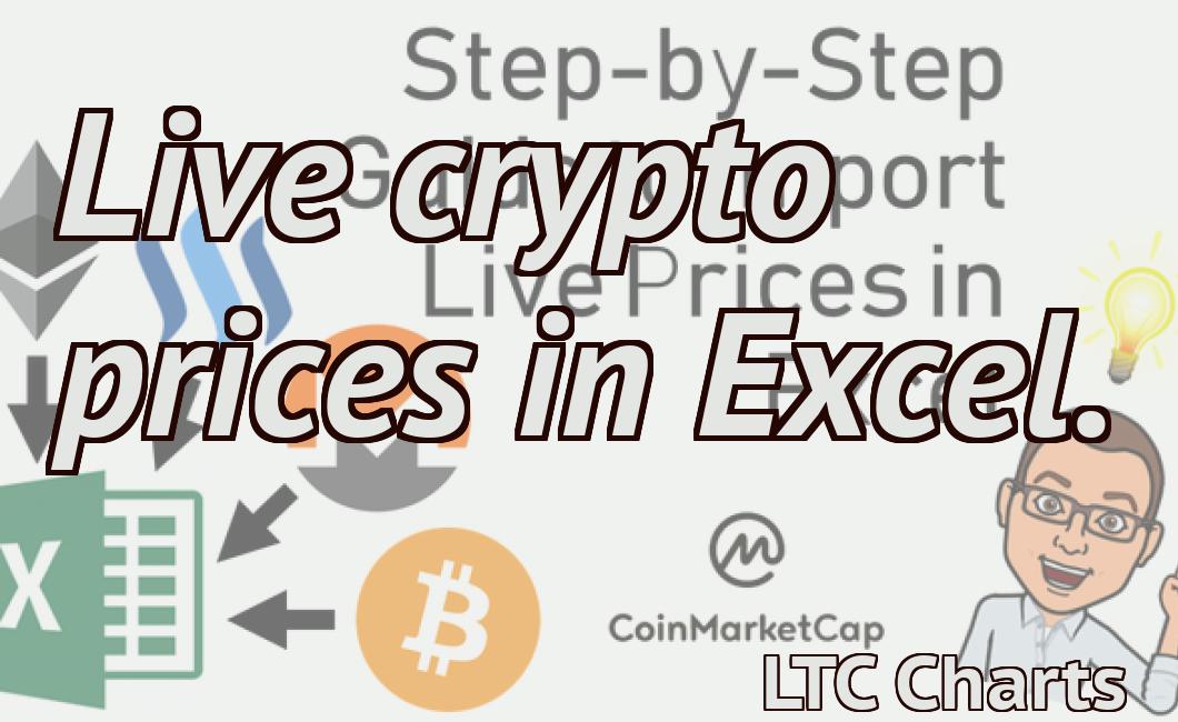Live crypto prices in Excel.