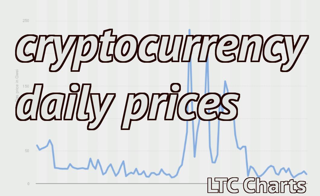 cryptocurrency daily prices
