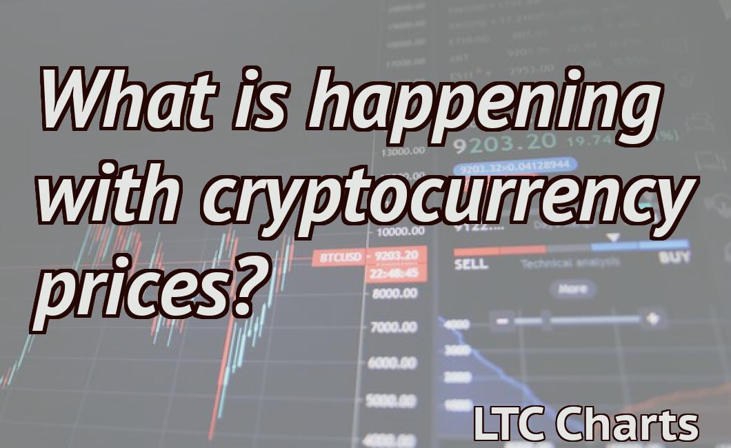 What is happening with cryptocurrency prices?