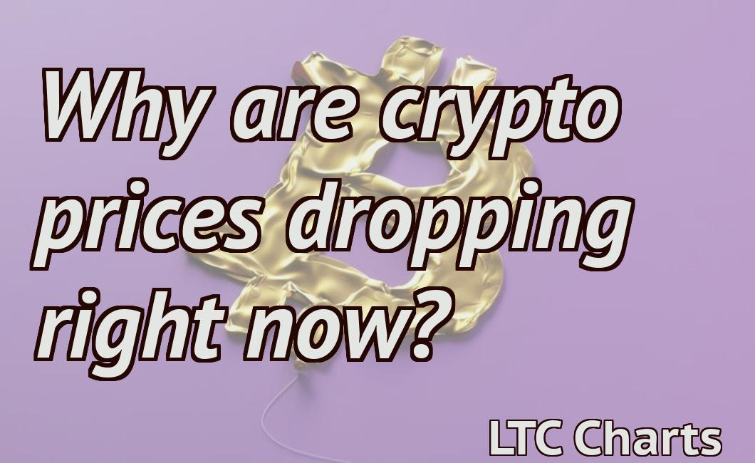 Why are crypto prices dropping right now?
