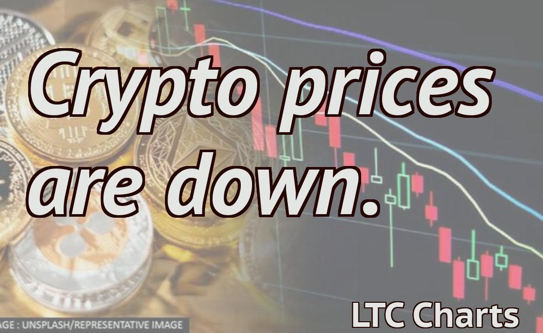 Crypto prices are down.