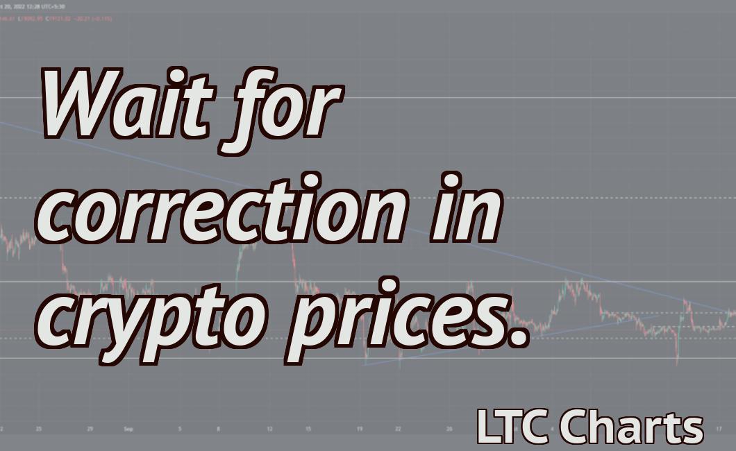 Wait for correction in crypto prices.