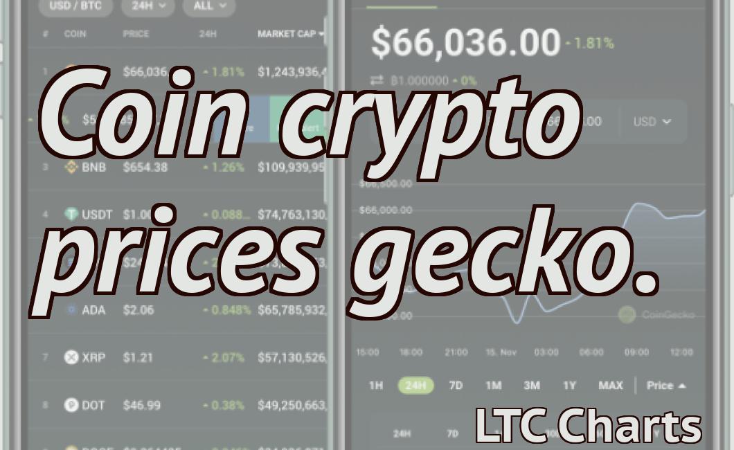 Coin crypto prices gecko.