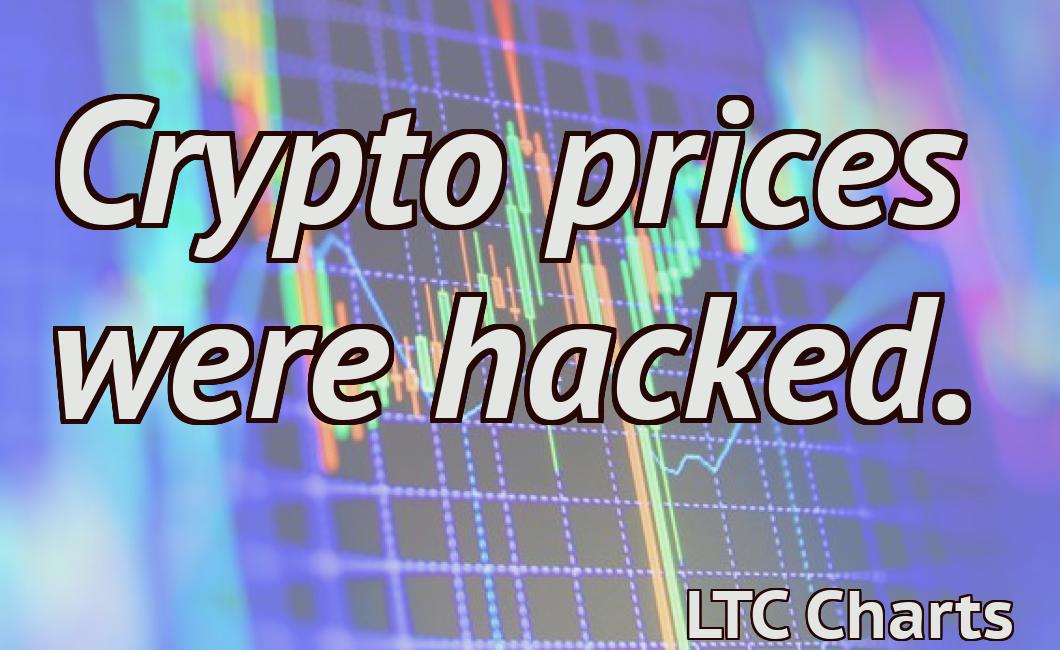 Crypto prices were hacked.