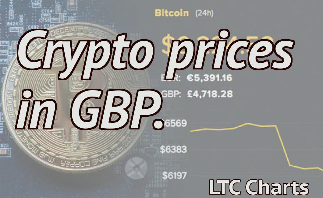 Crypto prices in GBP.