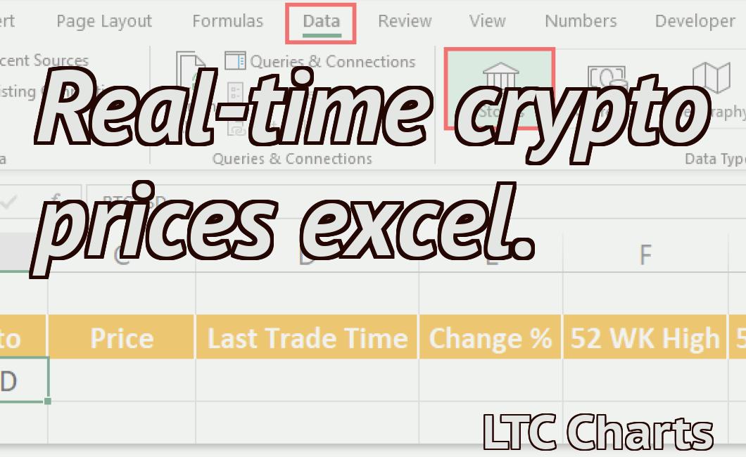 Real-time crypto prices excel.