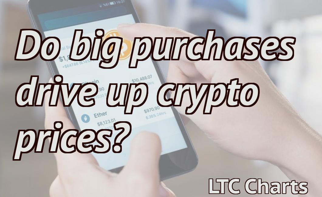 Do big purchases drive up crypto prices?
