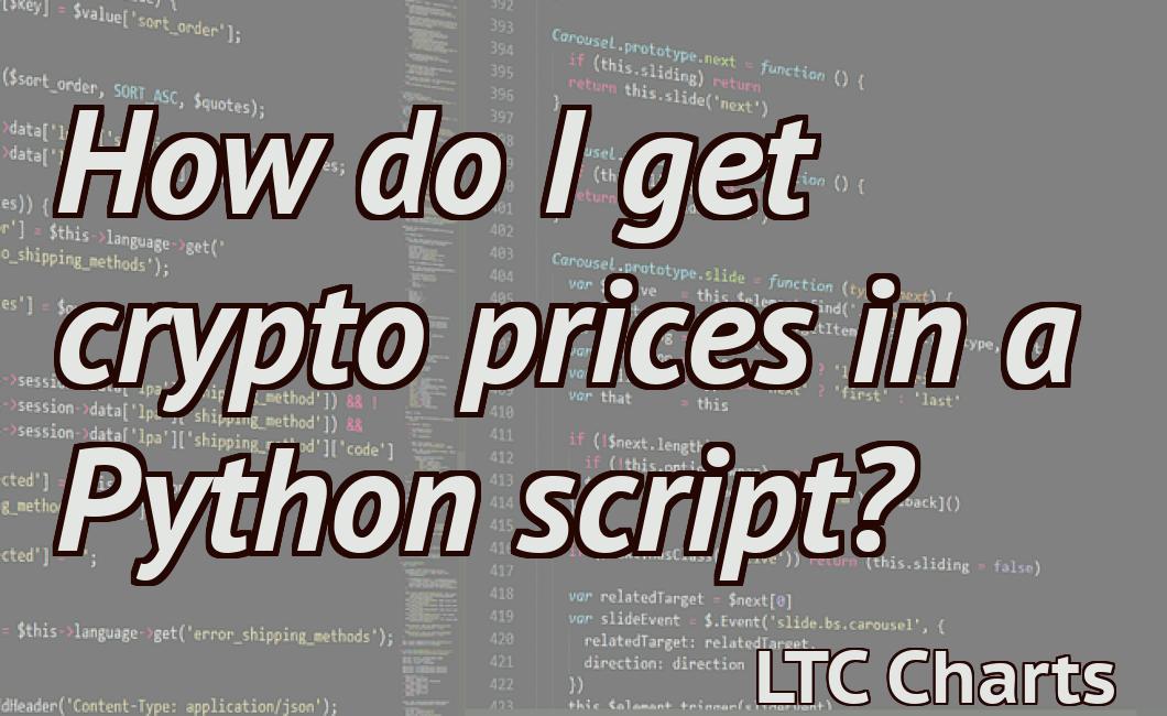 How do I get crypto prices in a Python script?