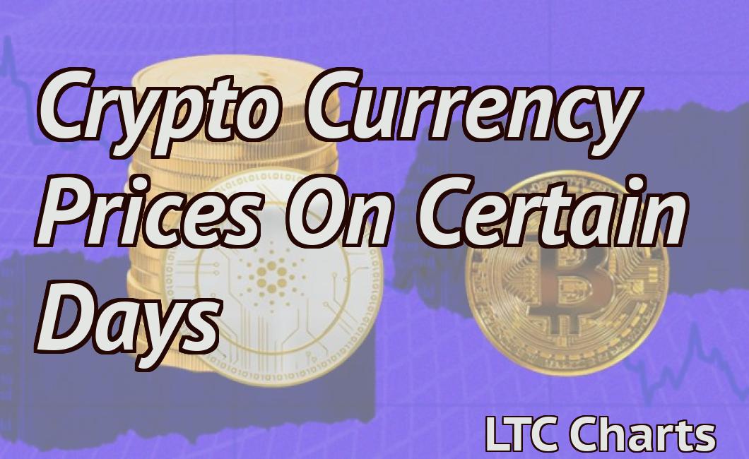 Crypto Currency Prices On Certain Days