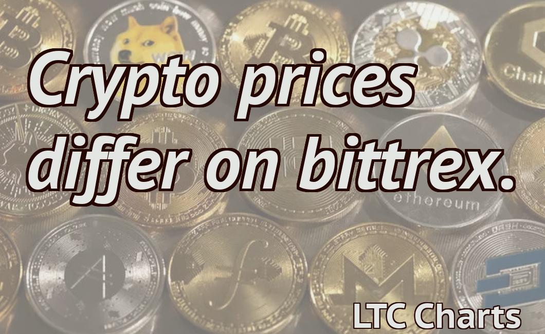 Crypto prices differ on bittrex.