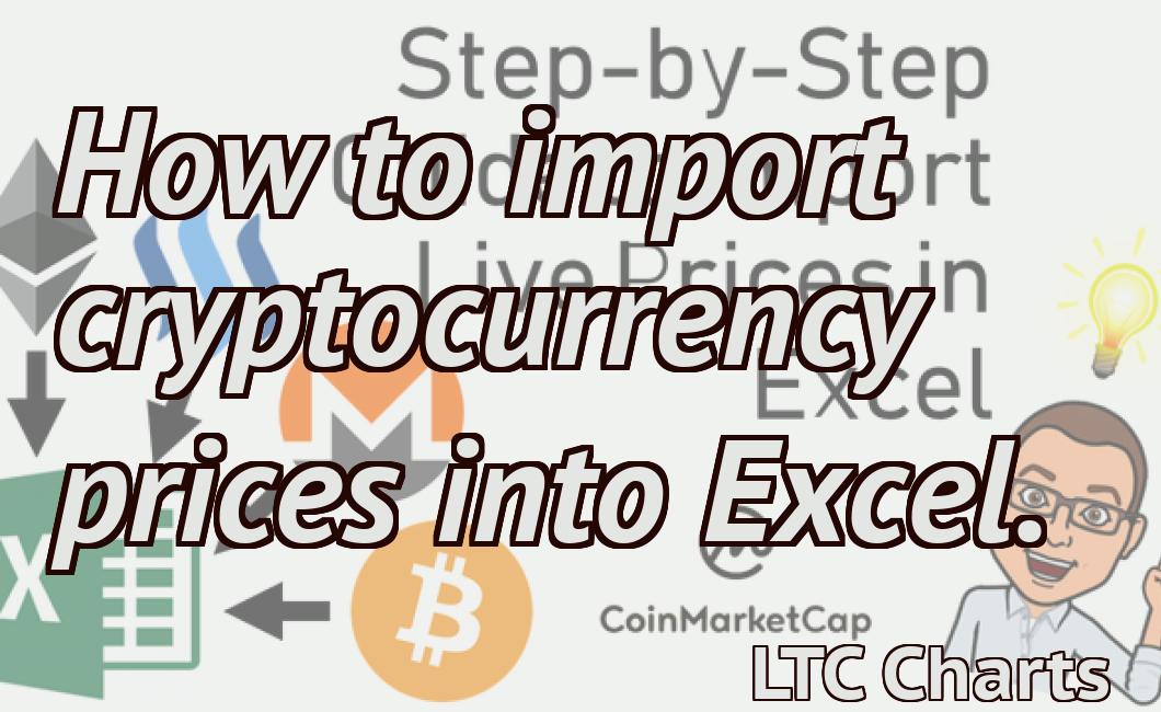 How to import cryptocurrency prices into Excel.