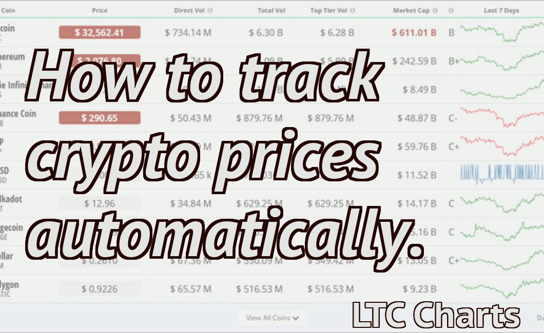 How to track crypto prices automatically.