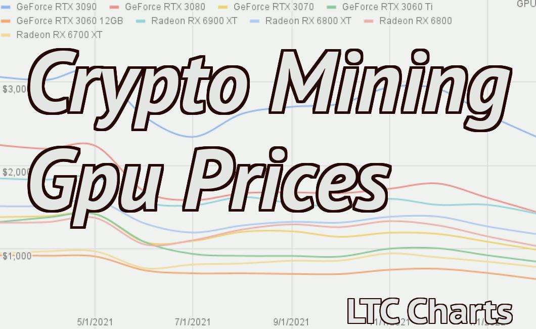 Crypto Mining Gpu Prices
