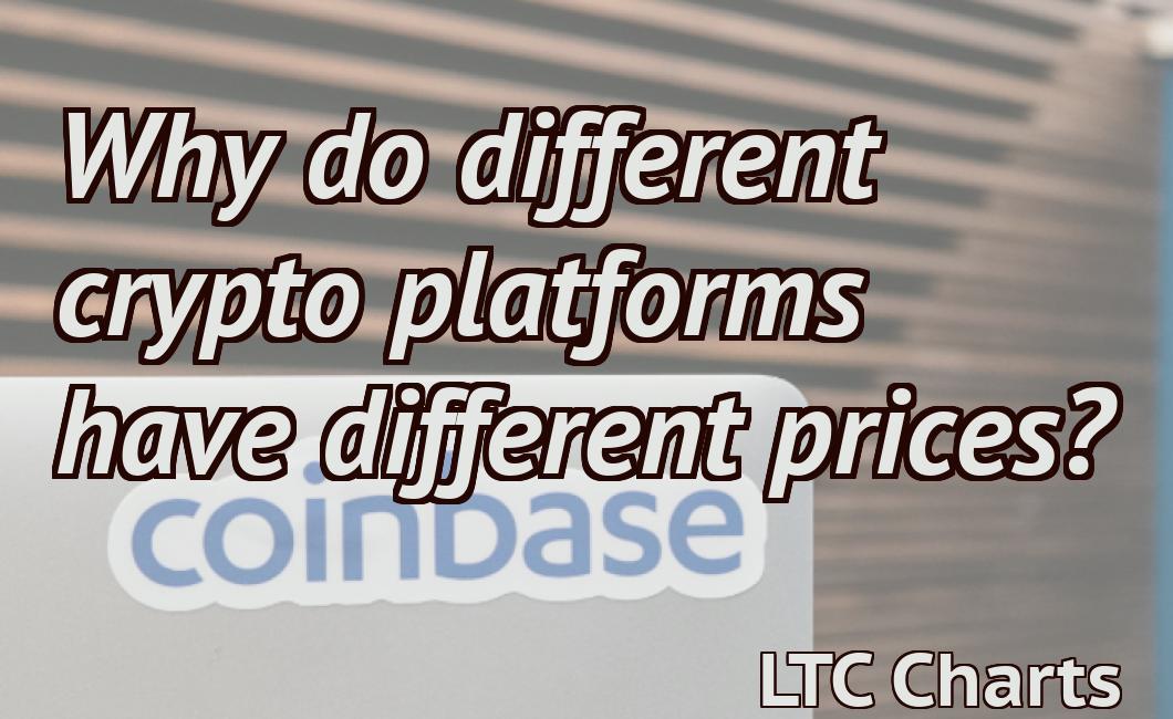 Why do different crypto platforms have different prices?