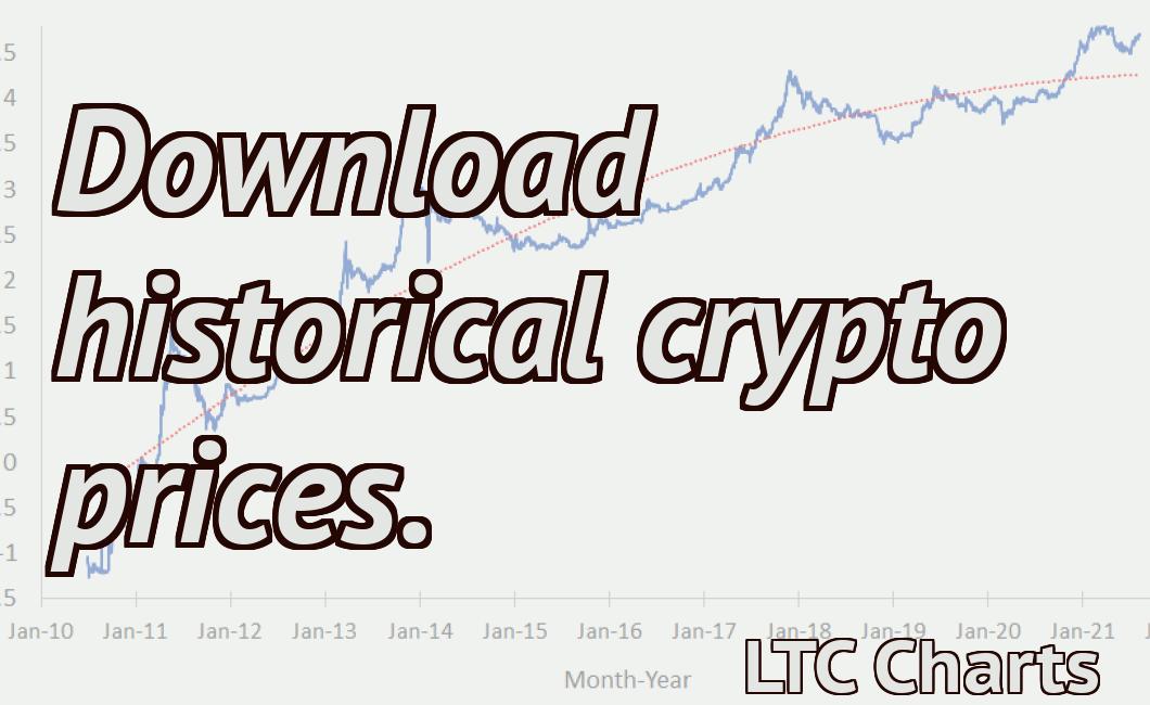 Download historical crypto prices.
