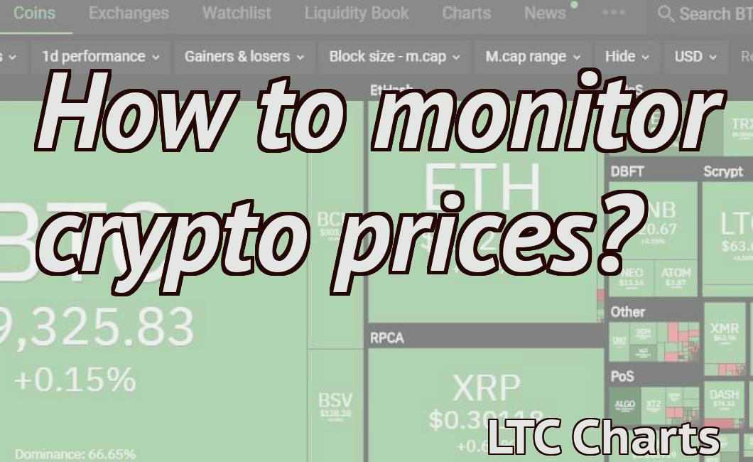 How to monitor crypto prices?