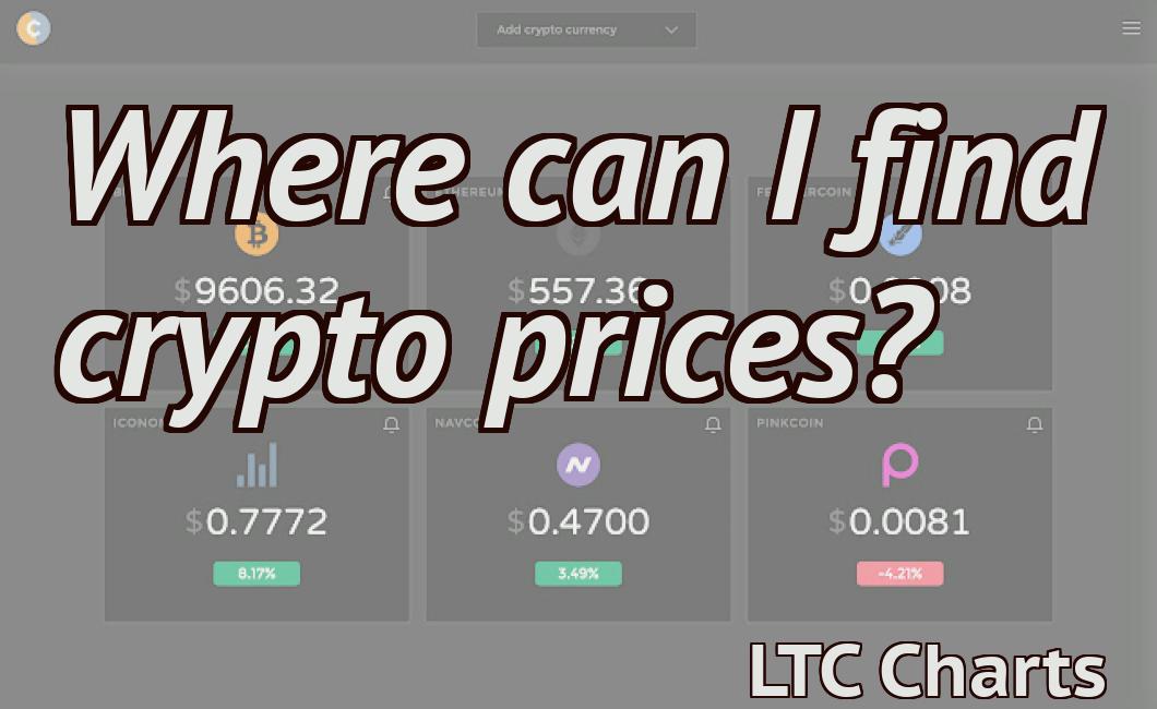 Where can I find crypto prices?