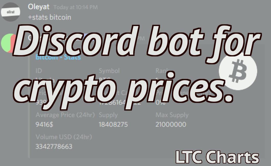 Discord bot for crypto prices.