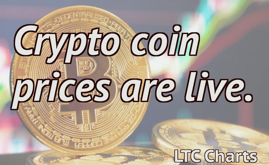 Crypto coin prices are live.