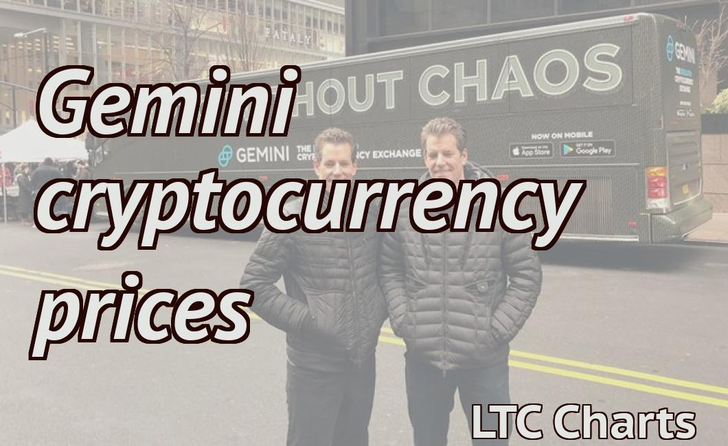 Gemini cryptocurrency prices