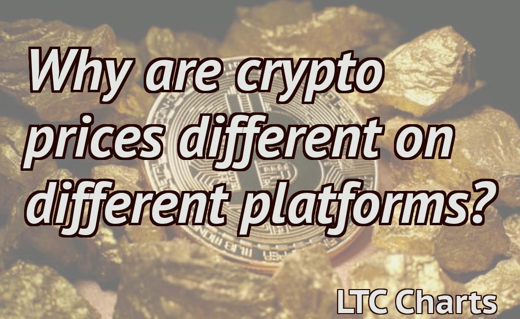 Why are crypto prices different on different platforms?