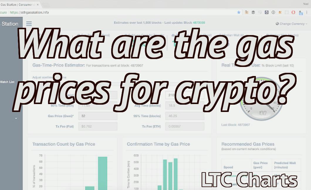 What are the gas prices for crypto?