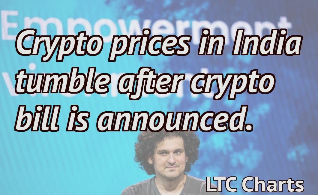 Crypto prices in India tumble after crypto bill is announced.