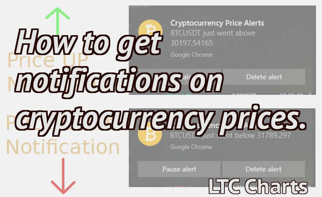 How to get notifications on cryptocurrency prices.