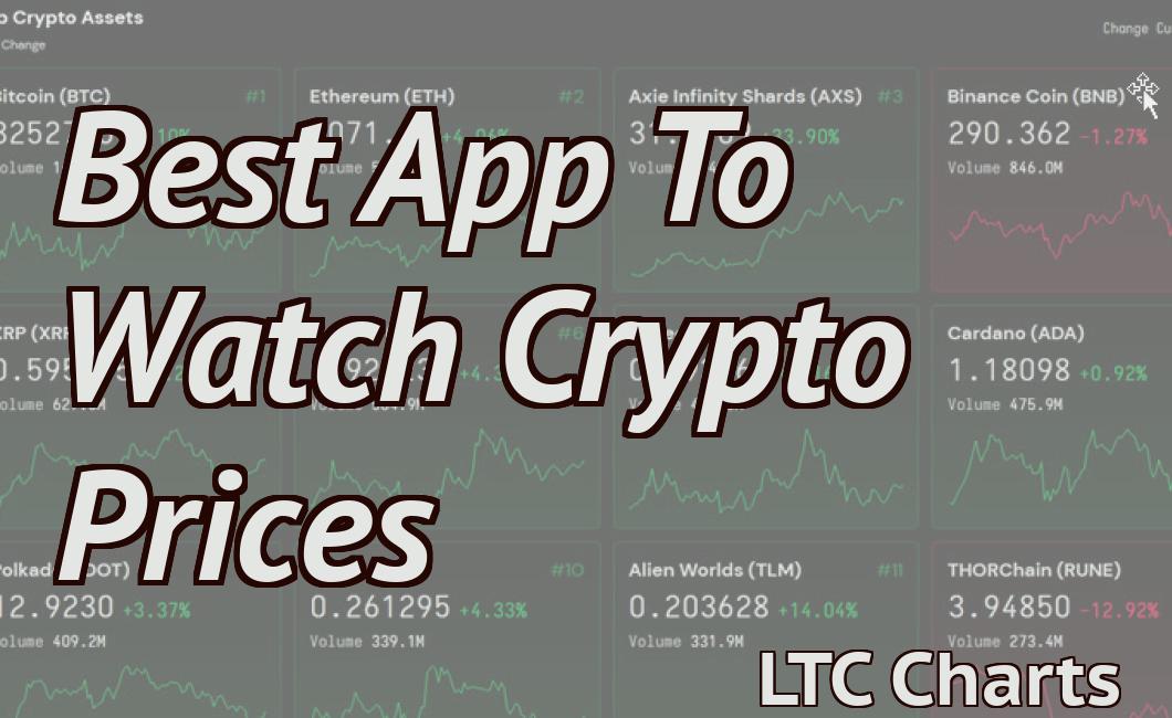 Best App To Watch Crypto Prices