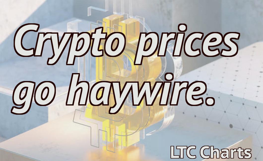 Crypto prices go haywire.