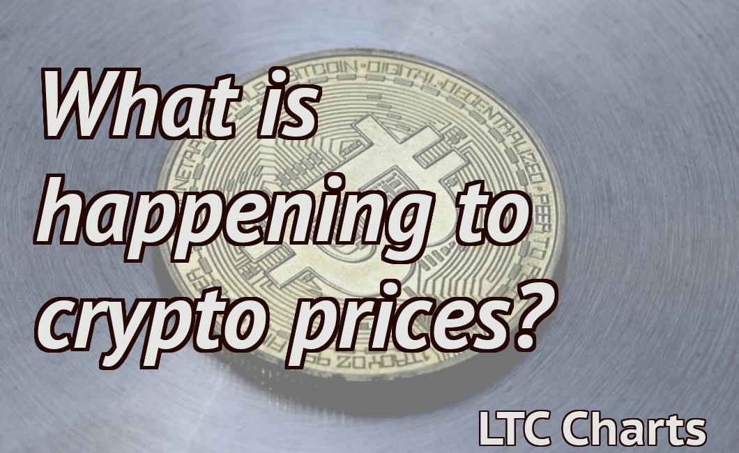 What is happening to crypto prices?