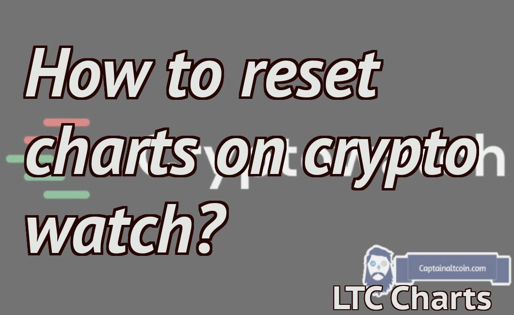 How to reset charts on crypto watch?