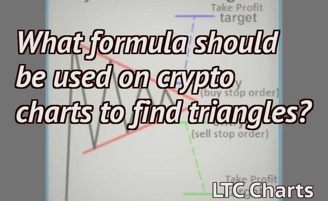 What formula should be used on crypto charts to find triangles?