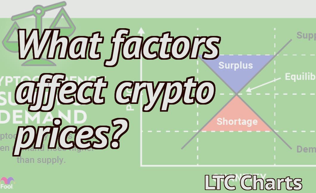 what factors affect crypto prices