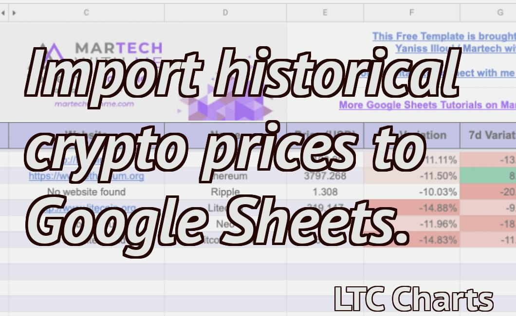 how to import live crypto prices into google sheets