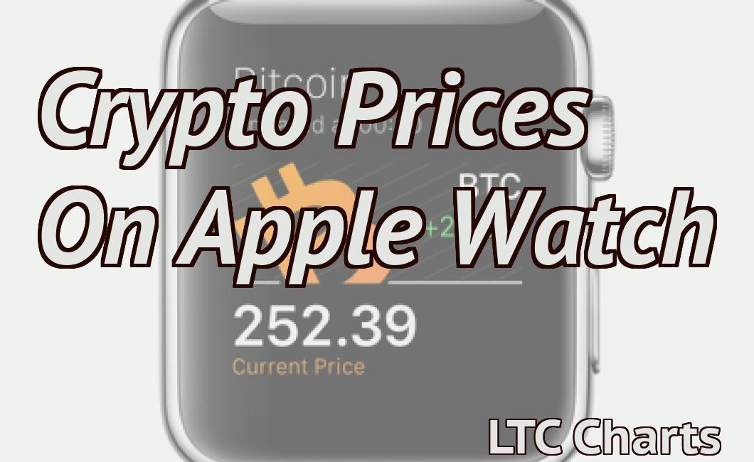 Crypto Prices On Apple Watch