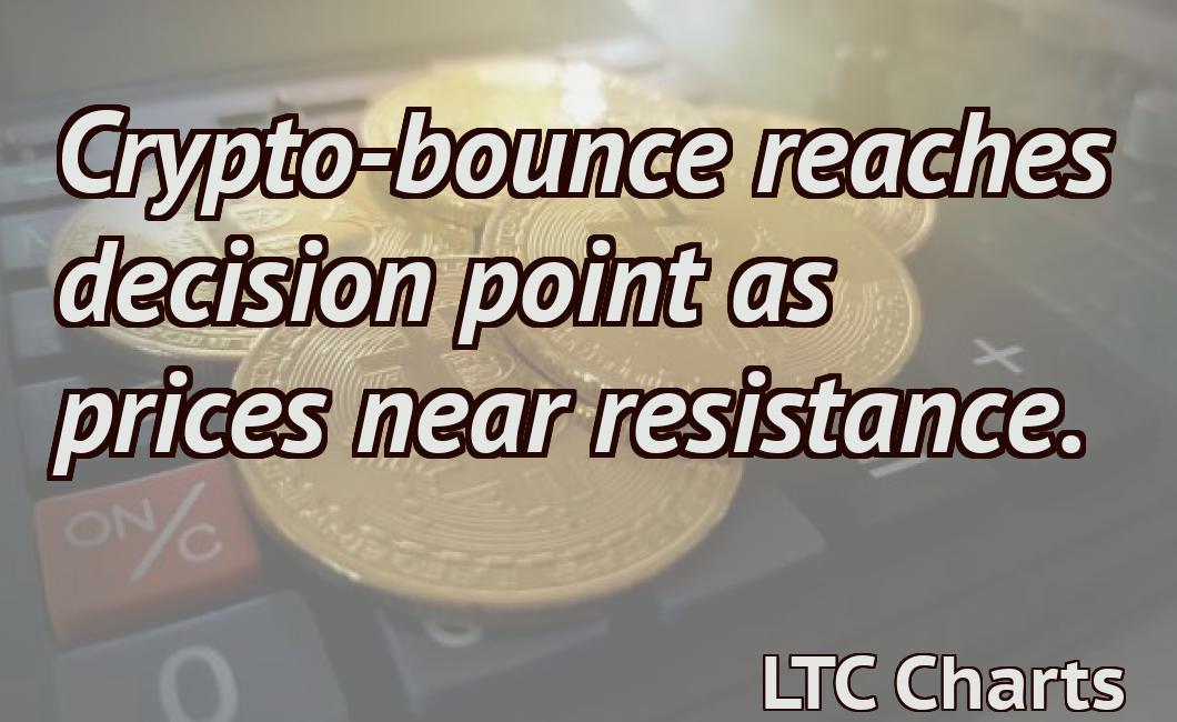Crypto-bounce reaches decision point as prices near resistance.